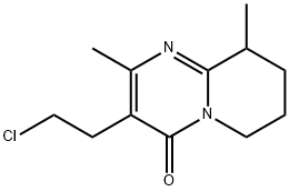 4H-Pyrido[1,2-a]pyrimidin-4-one, 3-(2-chloroethyl)-6,7,8,9-tetrahydro-2,9-dimethyl- Struktur