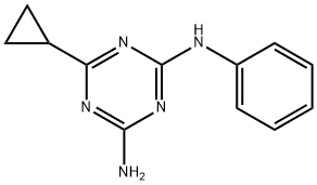 6-cyclopropyl-2-N-phenyl-1,3,5-triazine-2,4-diamine Struktur