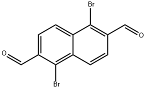 2,6-Naphthalenedicarboxaldehyde, 1,5-dibromo- Struktur