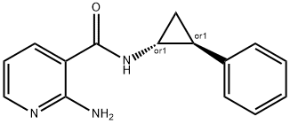 3-Pyridinecarboxamide,2-amino-N-[(1R,2S)-2-phenylcyclopropyl]-,rel-(9CI) Struktur