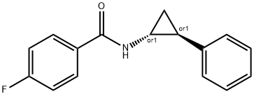 Benzamide, 4-fluoro-N-[(1R,2S)-2-phenylcyclopropyl]-, rel- (9CI) Struktur