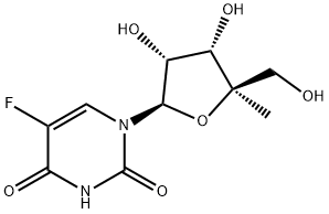 5-Fluoro-4'-C-methyluridine Struktur