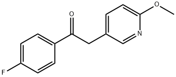 Ethanone, 1-(4-fluorophenyl)-2-(6-methoxy-3-pyridinyl)- Struktur