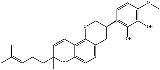 3-[3,4-Dihydro-8-methyl-8-(4-methyl-3-pentenyl)-2H,8H-benzo[1,2-b:3,4-b']dipyran-3-yl]-6-methoxy-1,2-benzenediol Struktur