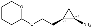 Cyclopropanamine, 2-[2-[(tetrahydro-2H-pyran-2-yl)oxy]ethyl]-, (1R,2R)-rel- (9CI) Struktur