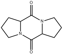 (5aS)-2,3,5aβ,6,7,8-Hexahydro-1H,5H-dipyrrolo[1,2-a:1',2'-d]pyrazine-5,10(10aβH)-dione Struktur