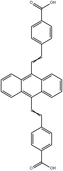 Benzoic acid, 4,4'-(9,10-anthracenediyldi-2,1-ethenediyl)bis- (9CI) Struktur