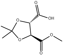 1,3-Dioxolane-4,5-dicarboxylic acid, 2,2-dimethyl-, 4-methyl ester, (4S,5S)- Struktur