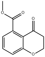 2H-1-Benzopyran-5-carboxylic acid, 3,4-dihydro-4-oxo-, methyl ester Struktur