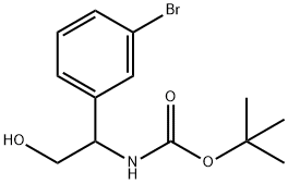 tert-Butyl (1-(3-bromophenyl)-2-hydroxyethyl)carbamate Struktur