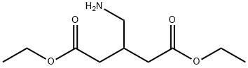 Pentanedioic acid, 3-(aminomethyl)-, 1,5-diethyl ester Struktur