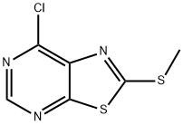 Thiazolo[5,4-d]pyrimidine, 7-chloro-2-(methylthio)- Struktur