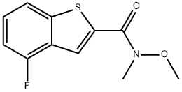 Benzo[b]thiophene-2-carboxamide, 4-fluoro-N-methoxy-N-methyl- Struktur