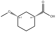 Cyclohexanecarboxylic acid, 3-methoxy-, (1R,3S)-rel- Struktur