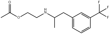 Ethanol, 2-[[1-methyl-2-[3-(trifluoromethyl)phenyl]ethyl]amino]-, 1-acetate Struktur