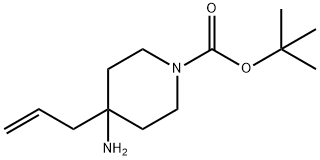 1-Piperidinecarboxylic acid, 4-amino-4-(2-propen-1-yl)-, 1,1-dimethylethyl ester Struktur