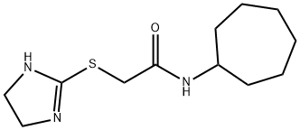 Acetamide, N-cycloheptyl-2-[(4,5-dihydro-1H-imidazol-2-yl)thio]- Struktur