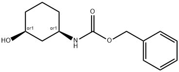 Carbamic acid,[(1R,3S)-3-hydroxycyclohexyl]-, phenylmethyl ester,rel- Struktur