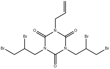 1,3,5-Triazine-2,4,6(1H,3H,5H)-trione, 1,3-bis(2,3-dibromopropyl)-5-(2-propen-1-yl)- Struktur