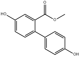 [1,1'-Biphenyl]-2-carboxylic acid, 4,4'-dihydroxy-, methyl ester Struktur