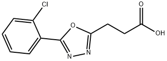 JR-9564, 3-(5-(2-Chlorophenyl)-1,3,4-oxadiazol-2-yl)propanoic acid, 97% Struktur