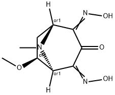 8-Azabicyclo[3.2.1]octane-2,3,4-trione,6-methoxy-8-methyl-,2,4-dioxime,(1R,5R,6S)-rel-(9CI) Struktur