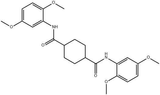 1-N,4-N-bis(2,5-dimethoxyphenyl)cyclohexane-1,4-dicarboxamide Struktur