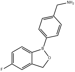 1-[4-(5-Fluoro-2,1-benzoxaborol-1(3H)-yl)phenyl]methanamine hydrochloride Struktur