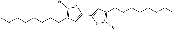 2,2'-Bithiophene, 5,5'-dibromo-4,4'-dioctyl- Struktur