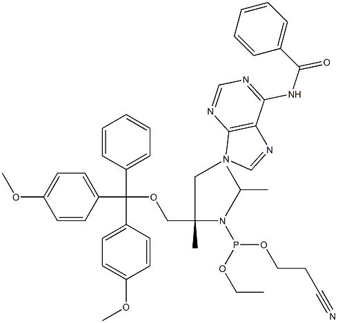 (S)-GNA-A(Bz)-phosphoramidite Struktur