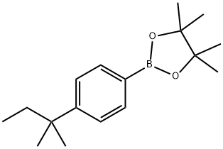 1,3,2-Dioxaborolane, 2-[4-(1,1-dimethylpropyl)phenyl]-4,4,5,5-tetramethyl- Struktur