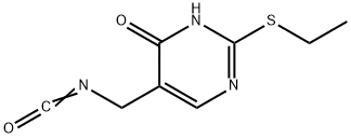 4(3H)-Pyrimidinone, 2-(ethylthio)-5-(isocyanatomethyl)- Struktur