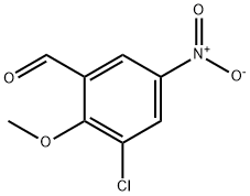 3-chloro-2-methoxy-5-nitrobenzaldehyde Struktur