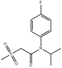 Acetamide, N-(4-fluorophenyl)-N-(1-methylethyl)-2-(methylsulfonyl)- Struktur