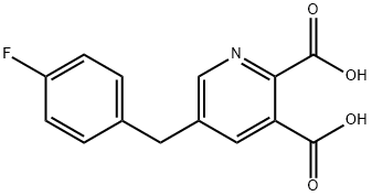 5-(4-Fluorobenzyl)-2,3-pyridinedicarboxylic acid Struktur