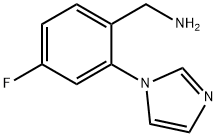 Benzenemethanamine, 4-fluoro-2-(1H-imidazol-1-yl)- Struktur