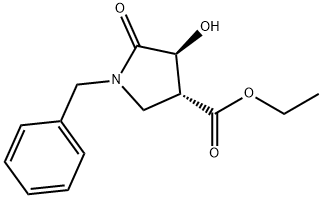 (3R,4S)-ethyl 1-benzyl-4-hydroxy-5-oxopyrrolidine-3- Carboxylate Struktur