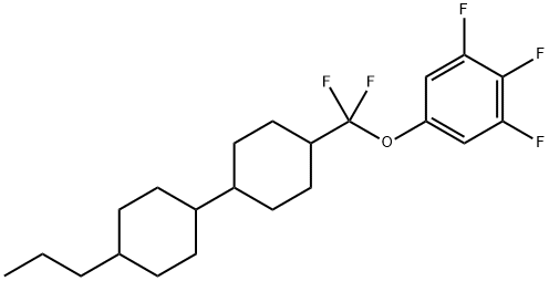 Benzene, 5-[difluoro(4'-propyl[1,1'-bicyclohexyl]-4-yl)methoxy]-1,2,3-trifluoro- Struktur