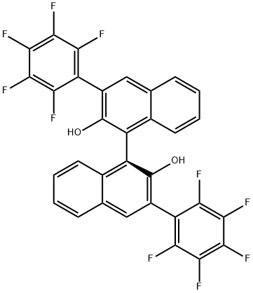 [1,1'-Binaphthalene]-2,2'-diol, 3,3'-bis(pentafluorophenyl)-, (1S)- (9CI) Struktur