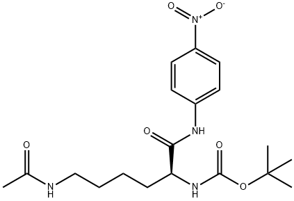 tert-butyl N-[(1S)-5-acetamido-1-[(4-nitrophenyl)carbamoyl]pentyl]carbamate Struktur