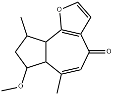 Azuleno[4,5-b]furan-4(6aH)-one, 7,8,9,9a-tetrahydro-7-methoxy-6,9-dimethyl- Struktur