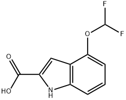 1H-Indole-2-carboxylic acid, 4-(difluoromethoxy)- Struktur