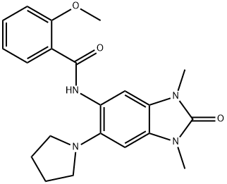 N-(1,3-二甲基-2-氧代-6-(吡咯烷-1-基)-2,3-二氫-1H-苯并[D]咪唑-5-基)-2-甲氧基苯甲酰胺, 900305-37-5, 結(jié)構(gòu)式