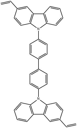 9H-Carbazole, 9,9'-[[1,1'-biphenyl]-4,4'-diyl]bis[3-ethenyl- Struktur