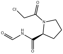 2-Pyrrolidinecarboxamide, 1-(2-chloroacetyl)-N-formyl-, (2S)- Struktur