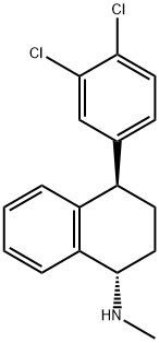 1-Naphthalenamine, 4-(3,4-dichlorophenyl)-1,2,3,4-tetrahydro-N-methyl-, (1S,4R)- Struktur