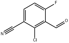 2-Chloro-4-fluoro-3-formylbenzonitrile Struktur