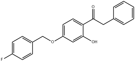 JR-6990, 1-(4-(4-Fluorobenzyloxy)-2-hydroxyphenyl)-2-phenylethanone, 97% Struktur