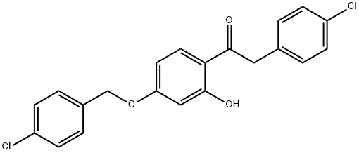 JR-7003, 1-(4-(4-Chlorobenzyloxy)-2-hydroxyphenyl)-2-(4-chlorophenyl)ethanone, 97% Struktur