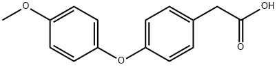 JR-8325, 2-(4-(4-Methoxyphenoxy)phenyl)acetic acid, 97% Struktur